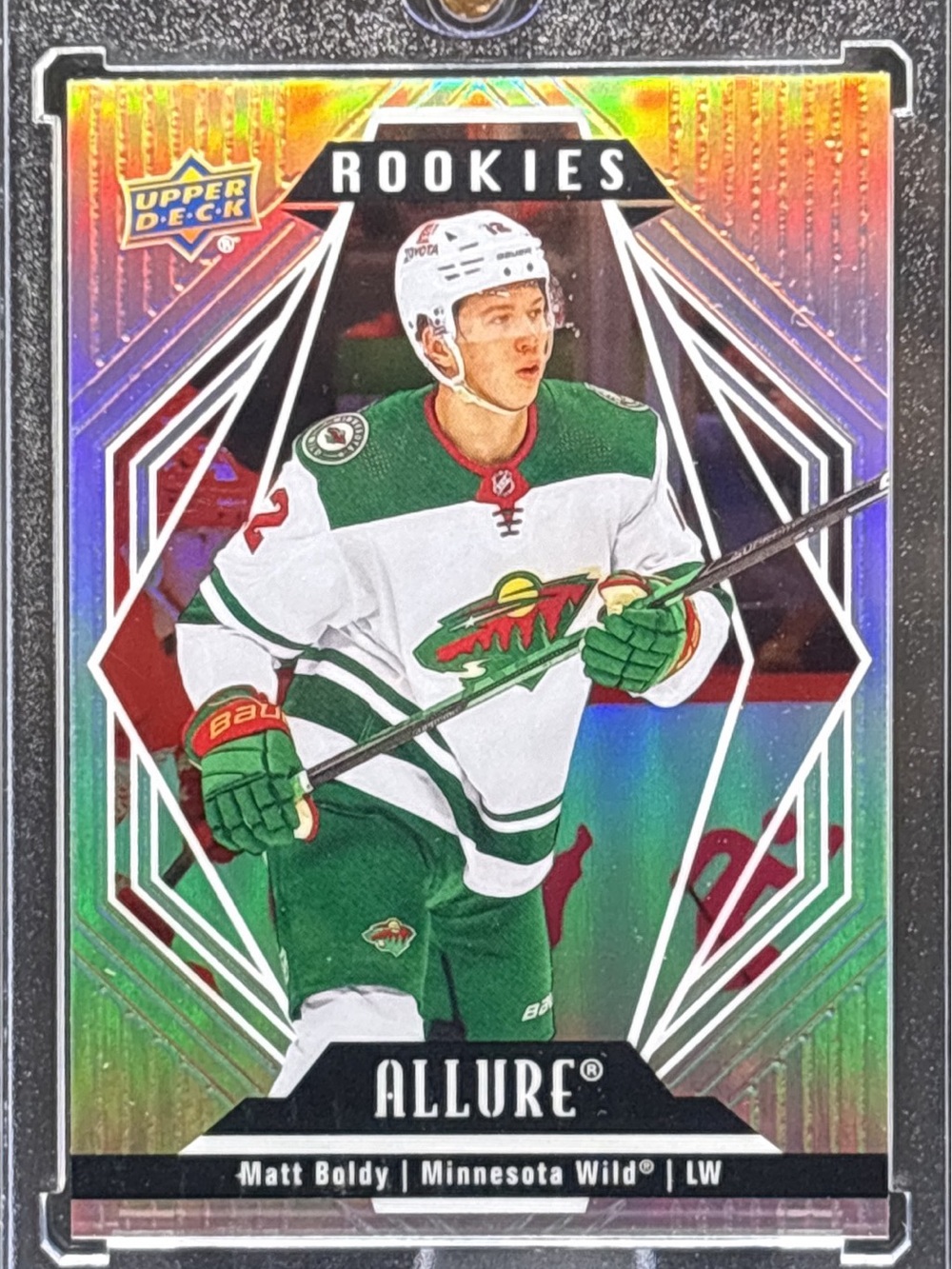 Upper Deck Allure Matt Boldy Minnesota Wild Rookie Trading Card